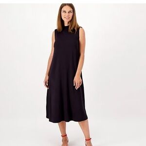 GIRL WITH CURVES Ponte Mock Neck Midi Dress A523221